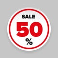 Sale Sticker Fifty percent