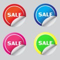 Sale sticker icon vecter illustration design