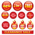 Sale stickers #2 Royalty Free Stock Photo