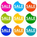 Sale Stickers Royalty Free Stock Photo