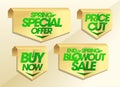 Sale stickers or arrows vector collection