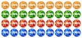 Discount stickers, buttons, badges, vector illustration