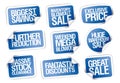 Sale stickers set - great sale, biggest savings, exclusive price