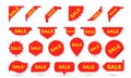 Sale Stickers shop product tags, labels or sale posters and banners vector sticker icons templates Royalty Free Stock Photo
