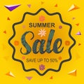 Sale summer banner template design