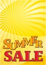 Sale, summer. yellow vector image