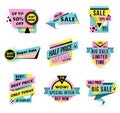 Sale and super offer sticker set