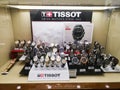 Sale of Swiss watch of the brand Tissot in the shopping center 20.03.2020 in Russia, Tatarstan, Kazan, Spartakovskaya Street 6