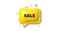 Sale symbol. Special offer price sign. 3d speech bubble icon. Vector Royalty Free Stock Photo