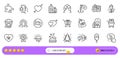 Sale tag, Ice cream and Puzzle line icons for web app. Pictogram icon. Line icons. Vector