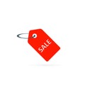 Sale tag, sticker and label icon, vector isolated background Royalty Free Stock Photo
