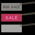 Sale tag textured 3D rendering