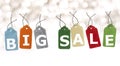 Sale tage. Label from different color felt. Royalty Free Stock Photo