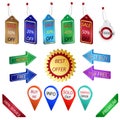 Sale tags and labels Royalty Free Stock Photo