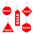 Sale tags set isolated on a white background Royalty Free Stock Photo