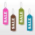 Sale tags set isolated on a white background Royalty Free Stock Photo