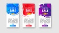 Sale tags set vector badges template, 10 off, 20 %, 90, 80, 30, 40, 50, 60, 70 percent sale label symbols, discount promotion flat Royalty Free Stock Photo