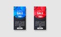 Sale tags set vector badges template, 10 off, 20 %, 90, 80, 30, 40, 50, 60, 70 percent sale label symbols, discount promotion flat Royalty Free Stock Photo