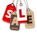 Sale Tags Vector in White Background for Shopping Promotions