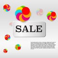 Sale template with colorful circles Royalty Free Stock Photo