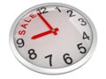 Sale time on alarm clock Royalty Free Stock Photo