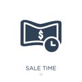 sale time icon in trendy design style. sale time icon isolated on white background. sale time vector icon simple and modern flat