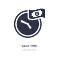 sale time icon on white background. Simple element illustration from UI concept