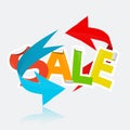 Sale Title with Arrows