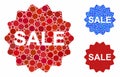 Sale token Mosaic Icon of Circles