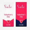 Sale Valentine`s Day Concept banner template background