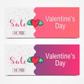 Sale Valentine`s Day Concept banner template