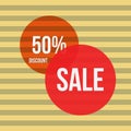 Sale vector banner - discount 50 off.