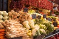 Sale of vegetables in the market in Budapest, Hungary