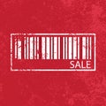 Sale vintage abstract grunge red background, illustration Royalty Free Stock Photo