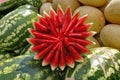 Beautifully cut for promotional purposes watermelon.