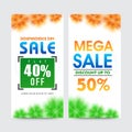 Sale web banners for Indian Independence Day.