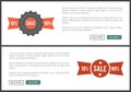 Sale 10 and 90 Web Page on Vector Illustration Royalty Free Stock Photo