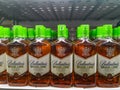 Sale of whisky Ballantine`s Brasil Lime from Pernod Ricard in Metro AG hypermarket on January 20, 2020 in Russia, Kazan,