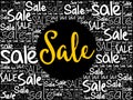 SALE word cloud collage