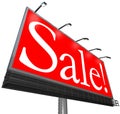 Sale Word Outdoor Advertising Billboard Clearance Special Price Royalty Free Stock Photo