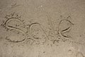 Sale. Word on the sand Royalty Free Stock Photo