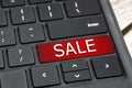 SALE written on black computer keyboard with red and white text, Shopping online,black Friday concept Royalty Free Stock Photo