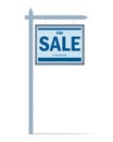 For sale yard sign, editable vector template Royalty Free Stock Photo