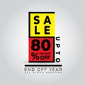 Sale year end discount Promotion Template vector illustration