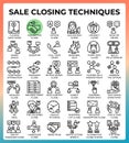 Sale Closing Techniques icons