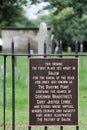 Salem Cemetery Sign Royalty Free Stock Photo