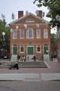Salem, MA, 1st June: Town Hall building from downtown of Salem in Essex county Massachusettes state of USA