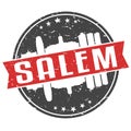 Salem Oregon Round Travel Stamp. Icon Skyline City Design. Seal Badge Illustration Vector. Royalty Free Stock Photo