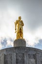 Oregon State Capitol Dome with Golden Lumber Jack on Top Royalty Free Stock Photo