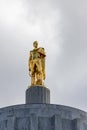 Oregon State Capitol Dome with Golden Lumber Jack on Top Royalty Free Stock Photo